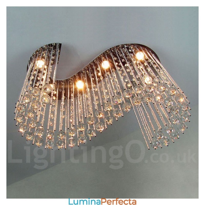 6 lumini moderne cristal de tavan pandantiv candelabru de interior iluminat lămpi Corpuri