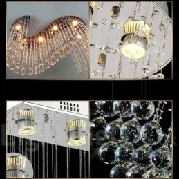 6 lumini moderne cristal de tavan pandantiv candelabru de interior iluminat lămpi Corpuri