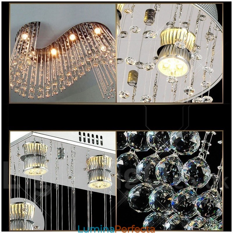6 lumini moderne cristal de tavan pandantiv candelabru de interior iluminat lămpi Corpuri