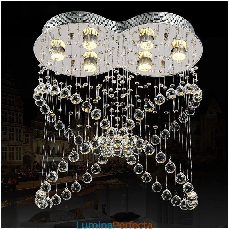 6 lumini moderne cristal de tavan pandantiv candelabru de interior iluminat lămpi Corpuri