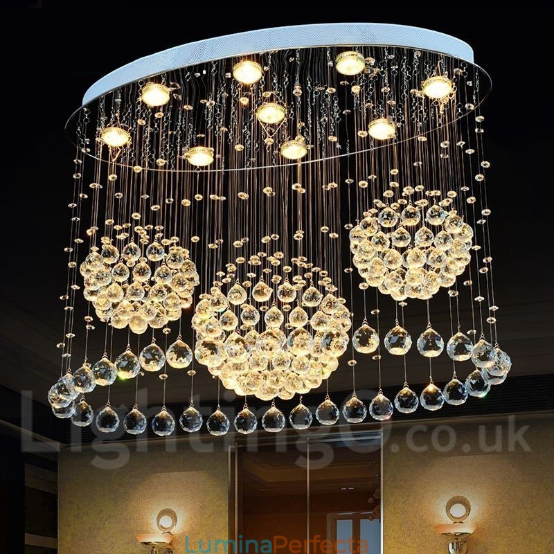 9 lumini modernă cristal suspendat plafon candelabru interior iluminat lămpi de iluminat