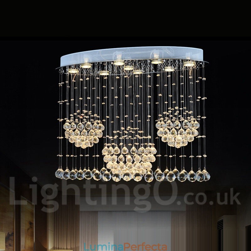 9 lumini modernă cristal suspendat plafon candelabru interior iluminat lămpi de iluminat