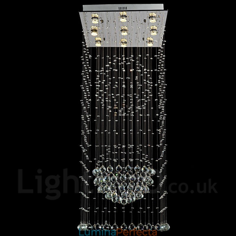 9 lumini moderne cristal de tavan pandantiv candelabru de interior iluminat lămpi Corpuri