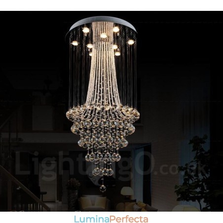 9 lumini moderne cristal de tavan pandantiv candelabru de interior iluminat lămpi Corpuri 9 lumini moderne cristal de tavan pandantiv candelabru de interior iluminat lămpi Corpuri