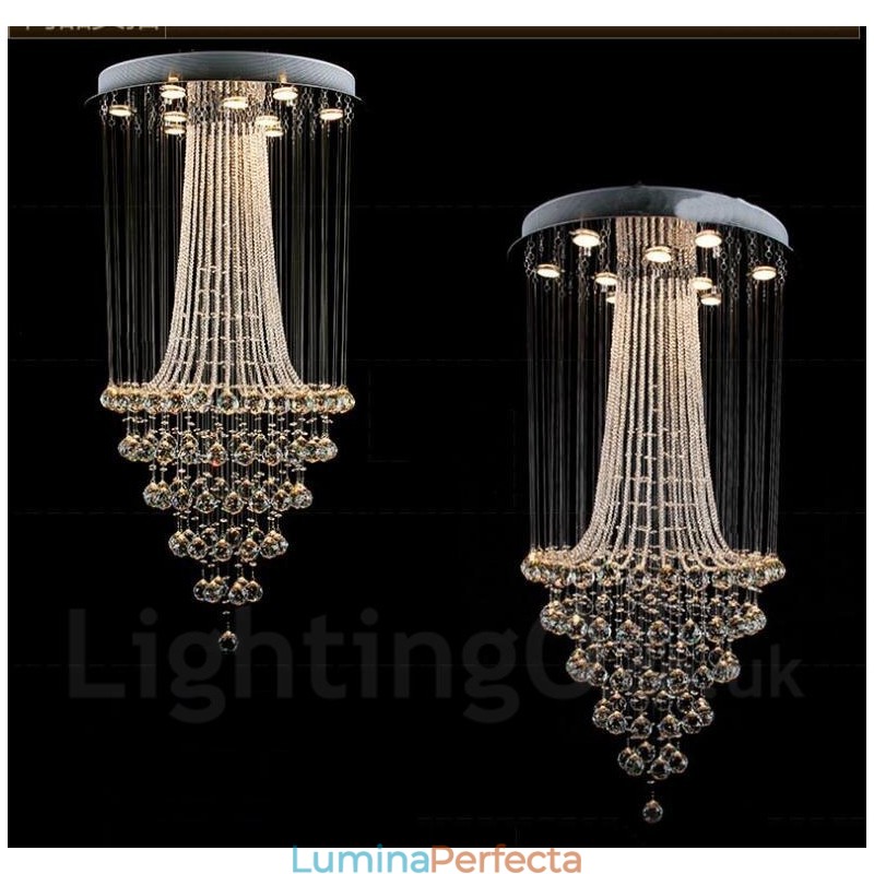 9 lumini moderne cristal de tavan pandantiv candelabru de interior iluminat lămpi Corpuri