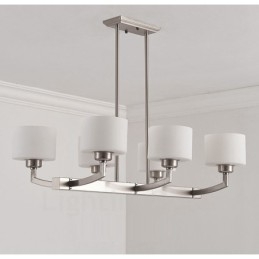 6 lumini moderne crom pandantiv candelabru de interior casa de iluminat suspendat lampi Corpuri cu abajur de sticlă