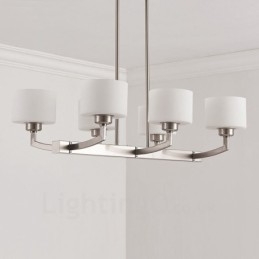 6 lumini moderne crom pandantiv candelabru de interior casa de iluminat suspendat lampi Corpuri cu abajur de sticlă