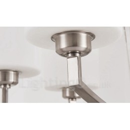 6 lumini moderne crom pandantiv candelabru de interior casa de iluminat suspendat lampi Corpuri cu abajur de sticlă