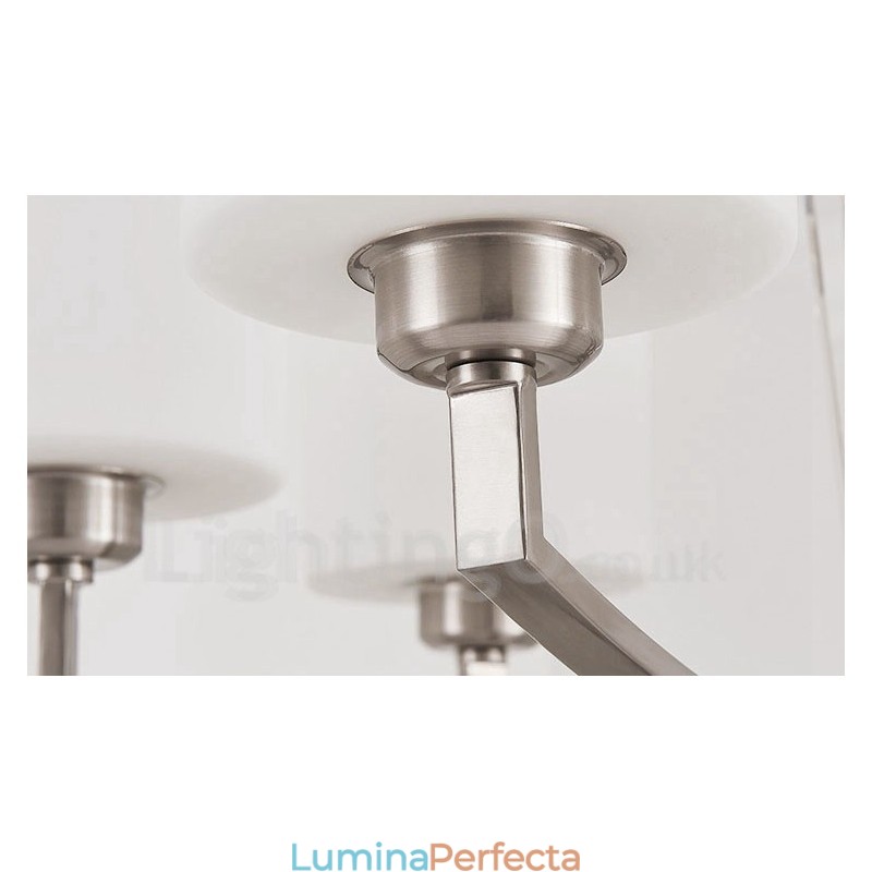 6 lumini moderne crom pandantiv candelabru de interior casa de iluminat suspendat lampi Corpuri cu abajur de sticlă