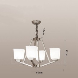 4 lumini crom pandantiv de interior candelabru modern pentru casă de iluminat suspendat lămpi cu abajururi de sticlă