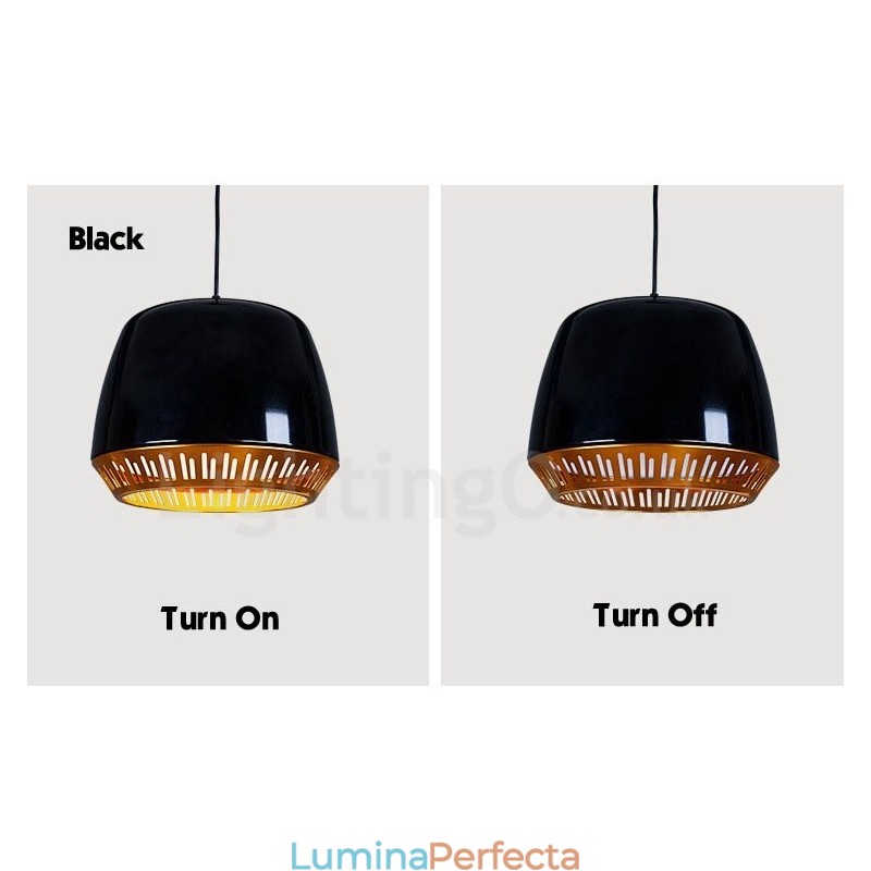 Lampă suspendată modernă și contemporană cu 1 lumină, cu nuanță negru, alb, roșu, albastru