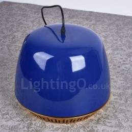 Lampă suspendată modernă și contemporană cu 1 lumină, cu nuanță negru, alb, roșu, albastru