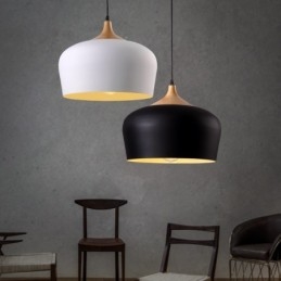 Lampă suspendată modernă contemporană cu 1 lumină, cu abajur alb roșu albastru