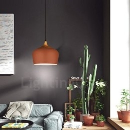 Lampă suspendată modernă contemporană cu 1 lumină, cu abajur alb roșu albastru