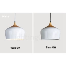 Lampă suspendată modernă contemporană cu 1 lumină, cu abajur alb roșu albastru