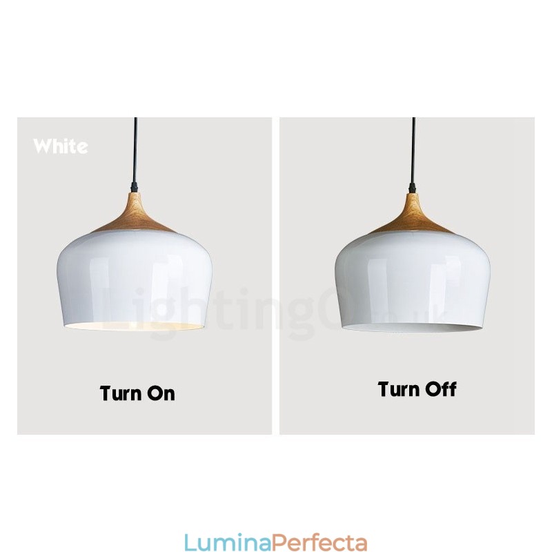 Lampă suspendată modernă contemporană cu 1 lumină, cu abajur alb roșu albastru