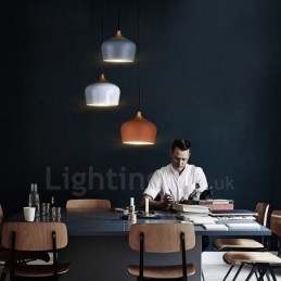 Lampă suspendată modernă contemporană cu 1 lumină, cu abajur alb roșu albastru