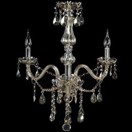 Candelabru Cristal De Lux 3 Lumini Culoare Cognac Candelabru Cristal K9