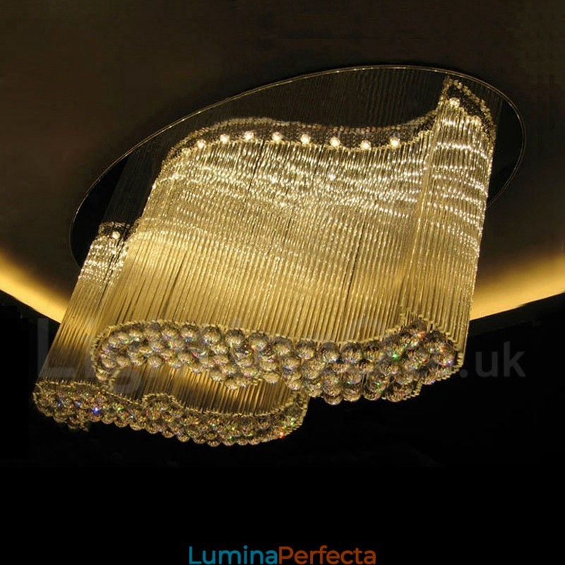 Lumină suspendată de tavan modern K9 de cristal Candelabru de interior Corpuri de iluminat