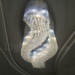Lumină suspendată de tavan modern K9 de cristal Candelabru de interior Corpuri de iluminat