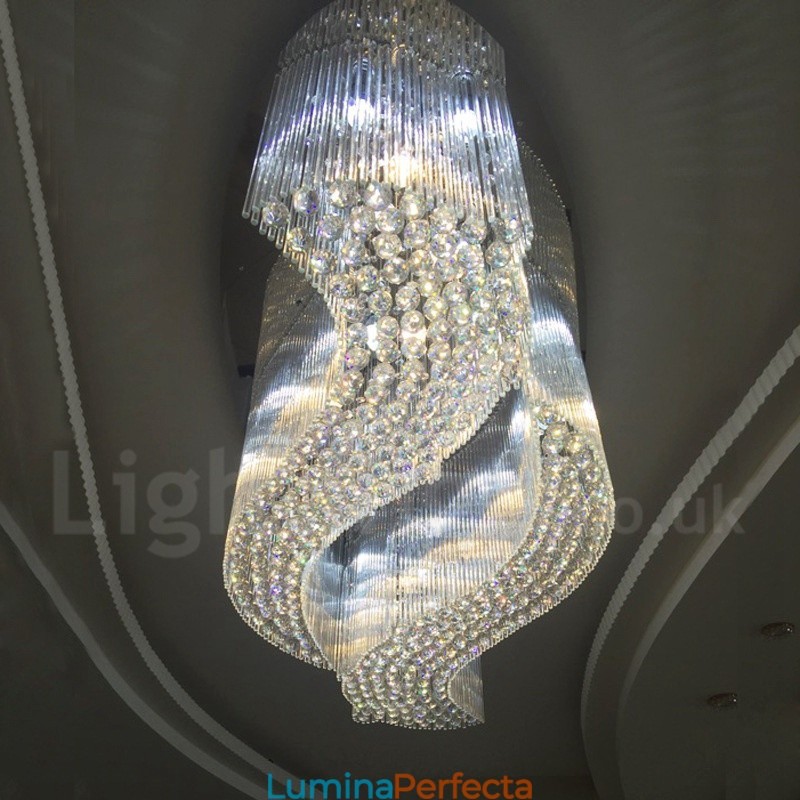 Lumină suspendată de tavan modern K9 de cristal Candelabru de interior Corpuri de iluminat