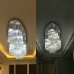 Lumină suspendată de tavan modern K9 de cristal Candelabru de interior Corpuri de iluminat