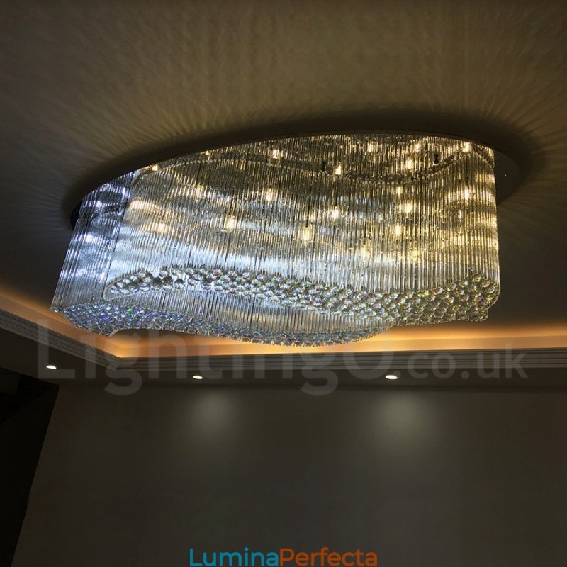 Lumină suspendată de tavan modern K9 de cristal Candelabru de interior Corpuri de iluminat