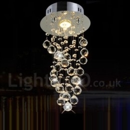 1 Lumină Modernă K9 Crystal Plafon Pendant Lampă Interioară Iluminat Lămpi Corpuri