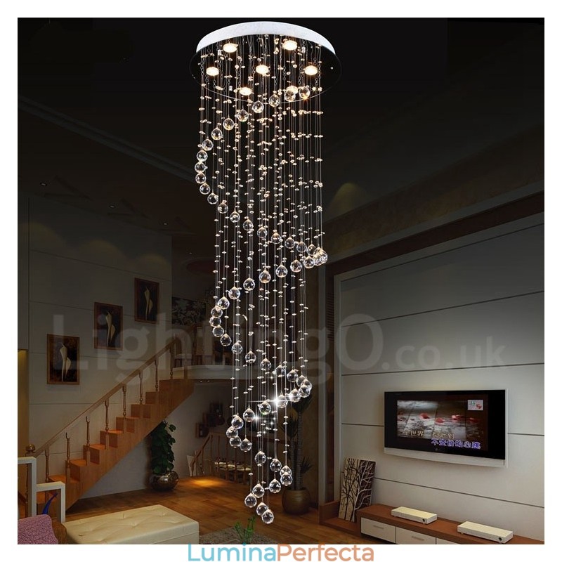 7 Lumini Modern K9 Crystal Plafon suspendat Candelabru de interior Iluminat Lămpi Corpuri