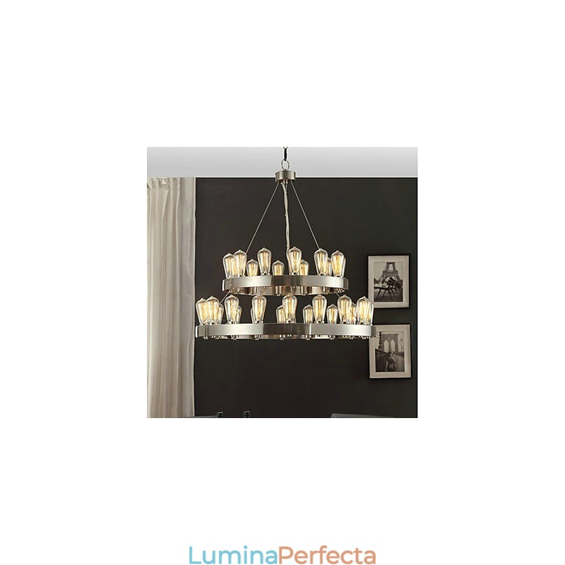 Candelabru din metal cromat stil mini vintage