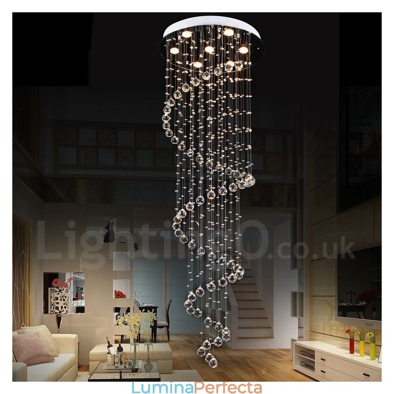 7 Lumini Modern K9 Crystal Plafon suspendat Candelabru de interior Iluminat Lămpi Corpuri