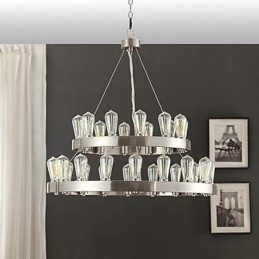 Candelabru din metal cromat stil mini vintage