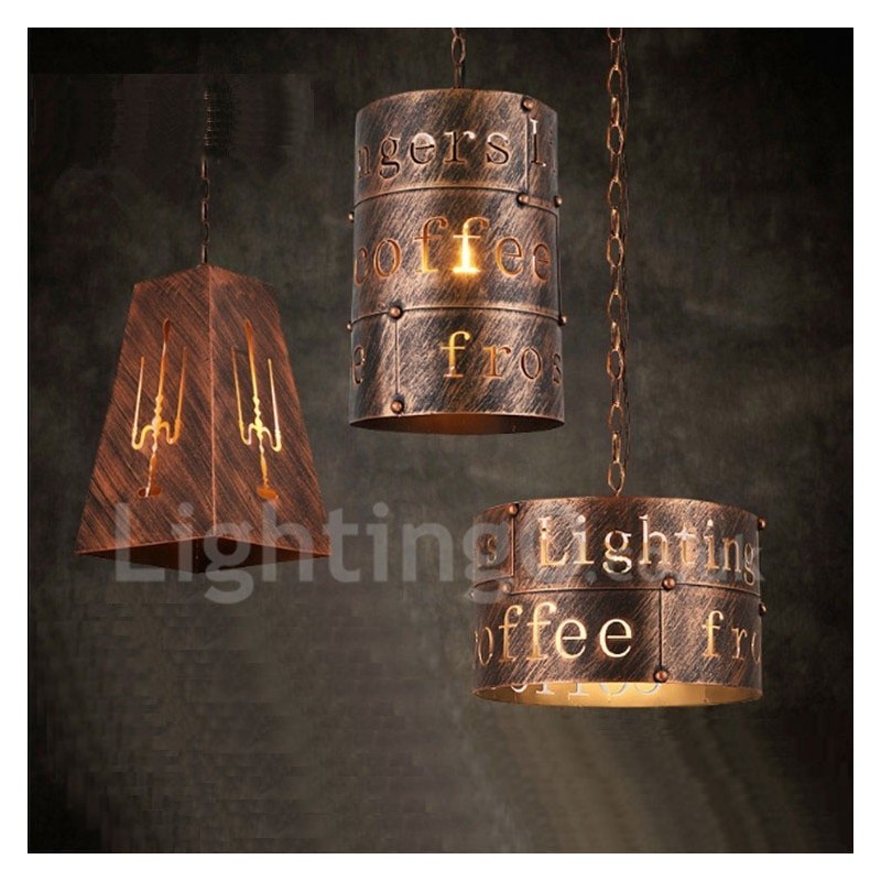 1 Lumină Retro Vintage Pendant Lampă Cafe House Pendant