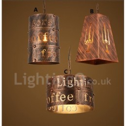 1 Lumină Retro Vintage Pendant Lampă Cafe House Pendant