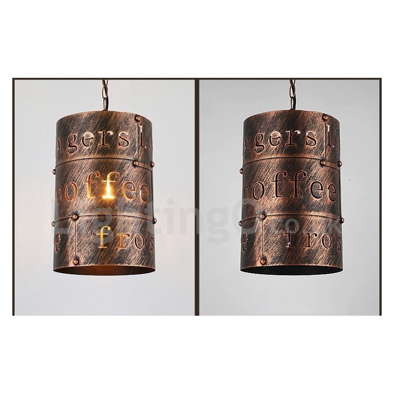 1 Lumină Retro Vintage Pendant Lampă Cafe House Pendant