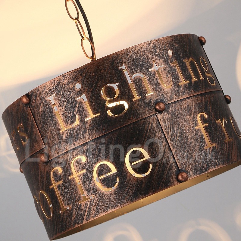 1 Lumină Retro Vintage Pendant Lampă Cafe House Pendant