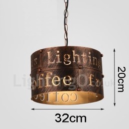 1 Lumină Retro Vintage Pendant Lampă Cafe House Pendant