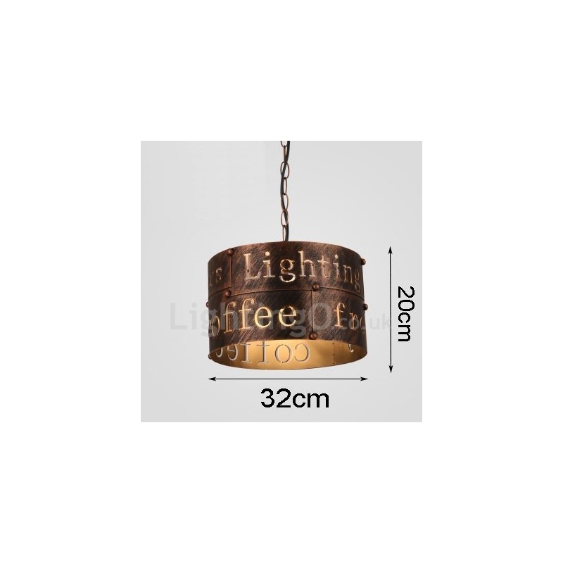 1 Lumină Retro Vintage Pendant Lampă Cafe House Pendant