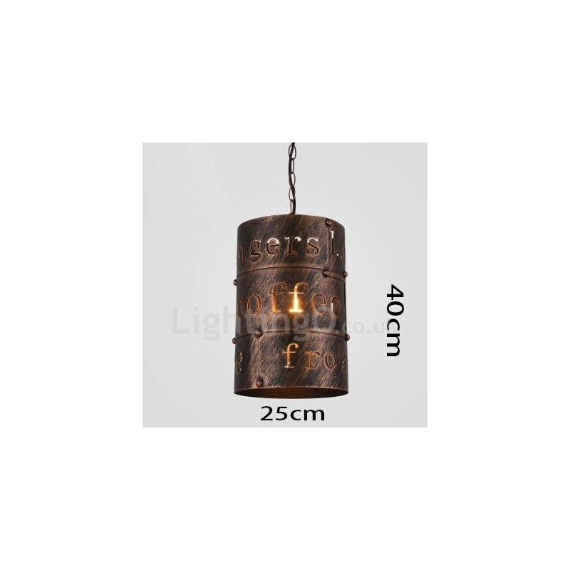 1 Lumină Retro Vintage Pendant Lampă Cafe House Pendant