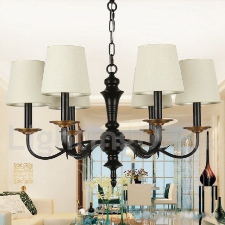 Candelabru cu 6 lumini, în stil retro lumânare, rustic