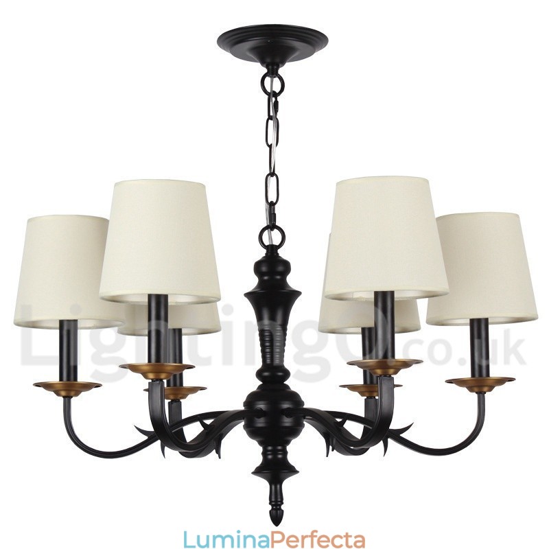 Candelabru cu 6 lumini, în stil retro lumânare, rustic