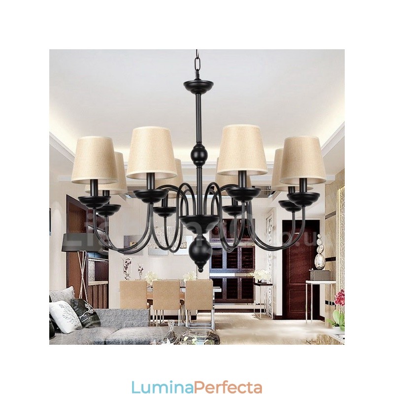 Candelabru cu 8 lumini, rustic, retro, în stil lumânare