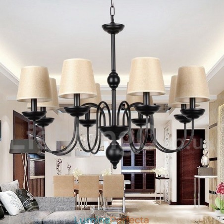 Candelabru cu 8 lumini, rustic, retro, în stil lumânare Candelabru cu 8 lumini, rustic, retro, în stil lumânare