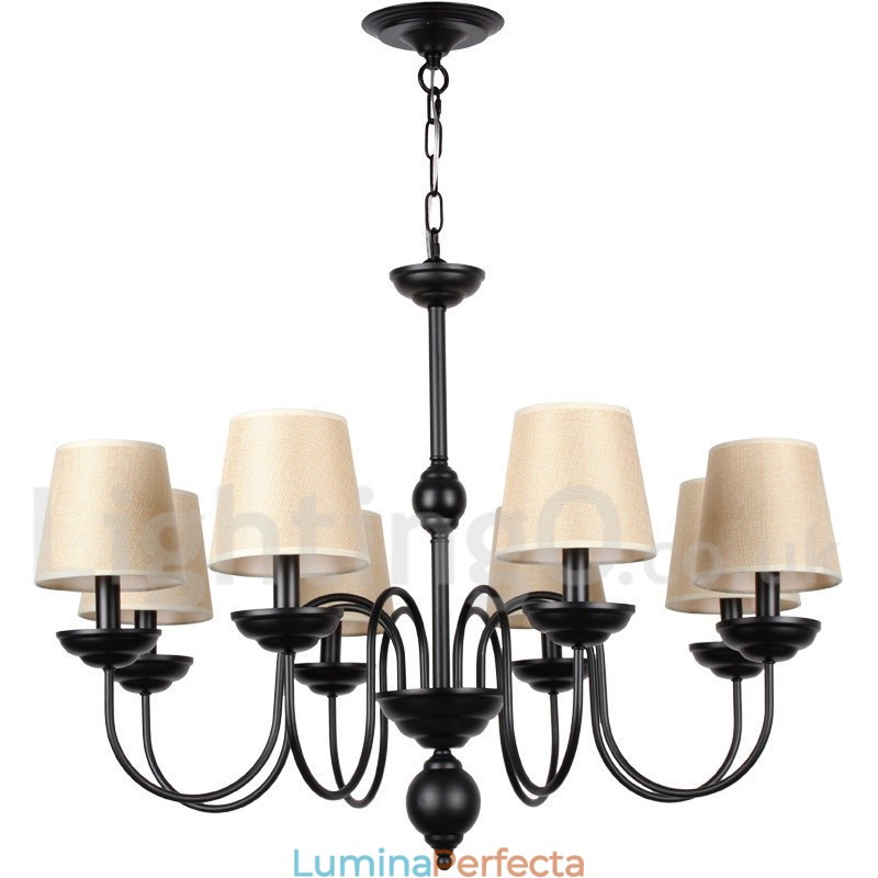 Candelabru cu 8 lumini, rustic, retro, în stil lumânare