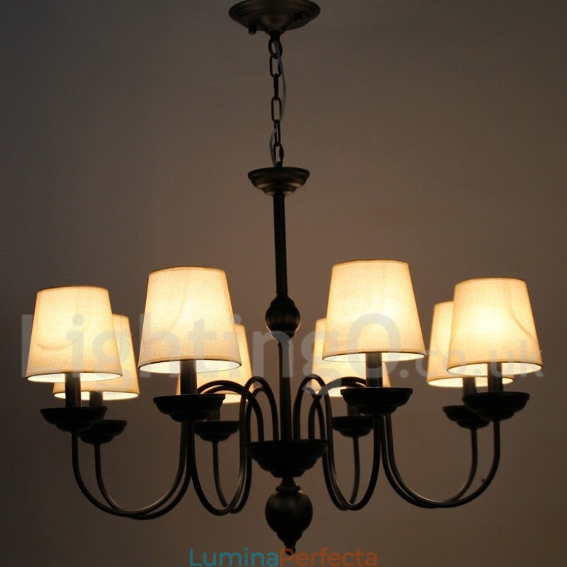 Candelabru cu 8 lumini, rustic, retro, în stil lumânare