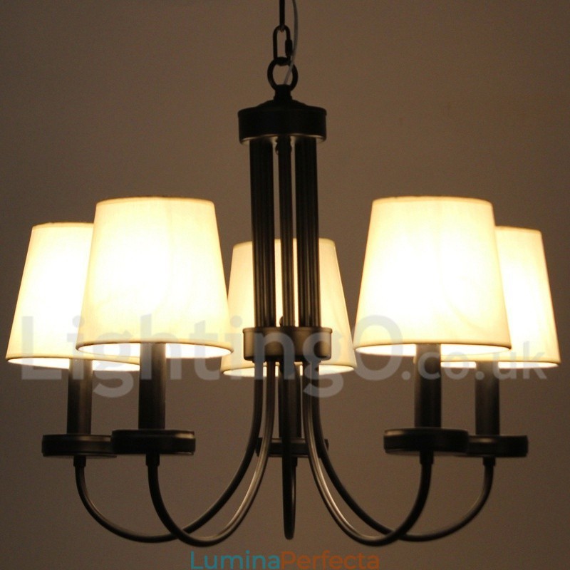 Candelabru negru, retro, în stil lumânare, cu 5 lumini