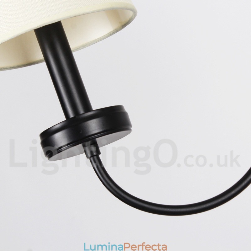Candelabru negru, retro, în stil lumânare, cu 5 lumini