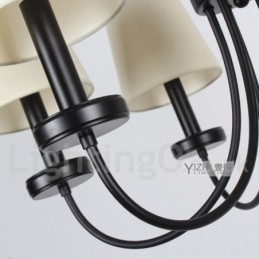 Candelabru negru, retro, în stil lumânare, cu 5 lumini