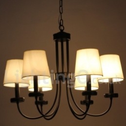 Candelabru negru, retro, în stil lumânare, cu 6 lumini
