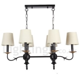 Candelabru cu 6 lumini, rustic, retro, negru, stil lumânare
